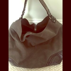 Calvin Klein grey suede tote bag/purse